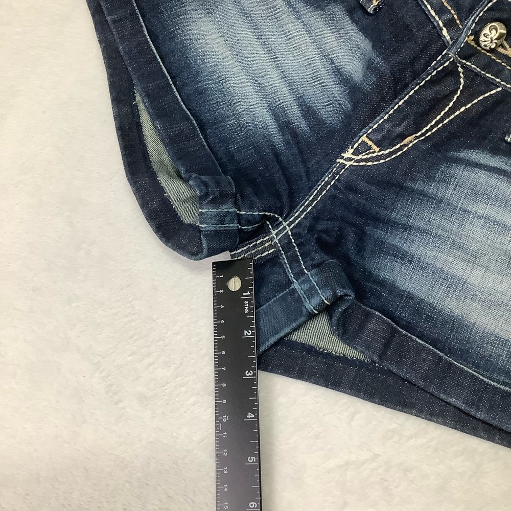 Rock Revival Alanis Jean Short HTF Sz 29 Blue - Picture 6 of 11